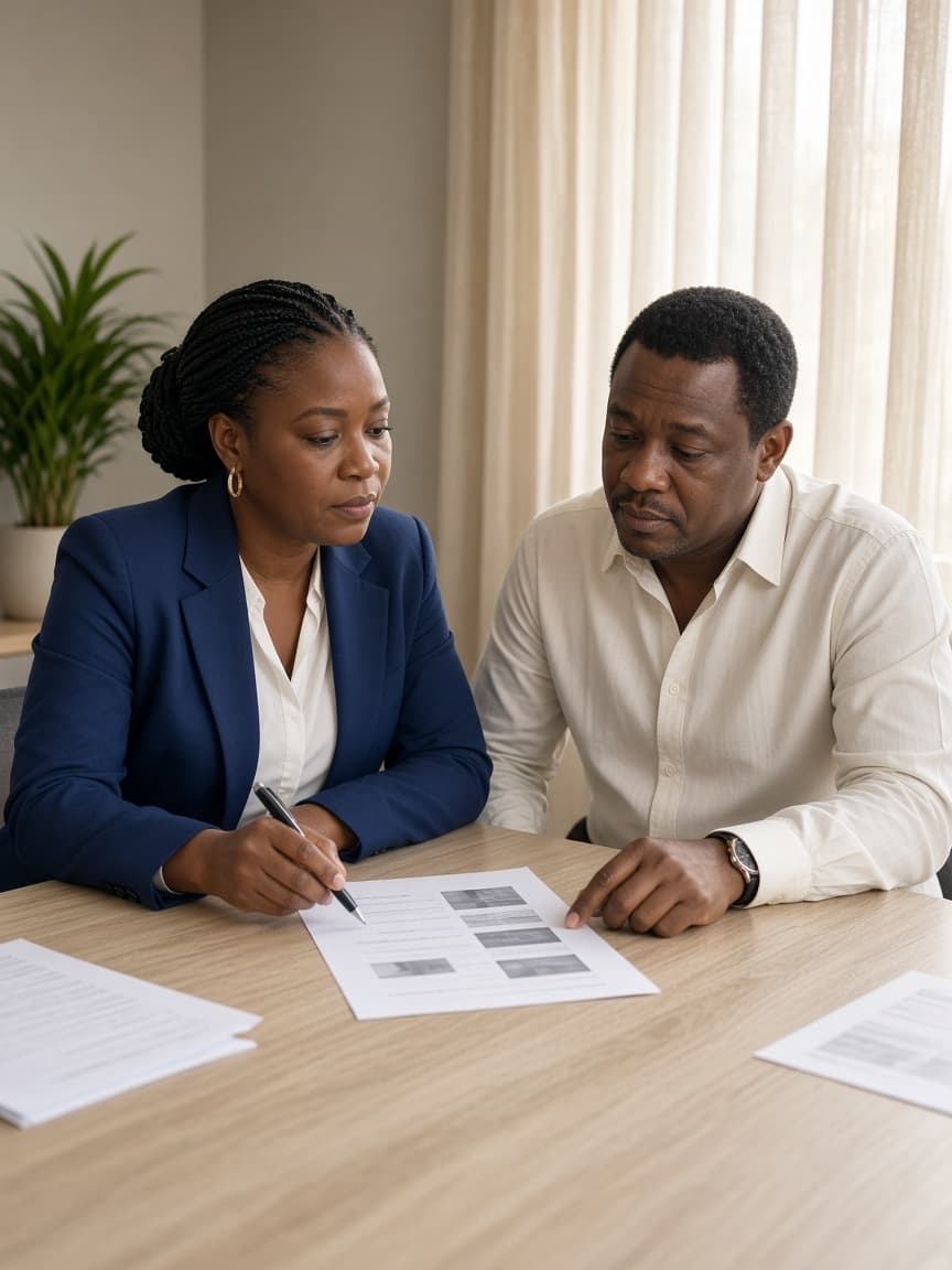 Professionals reviewing a candidate brief